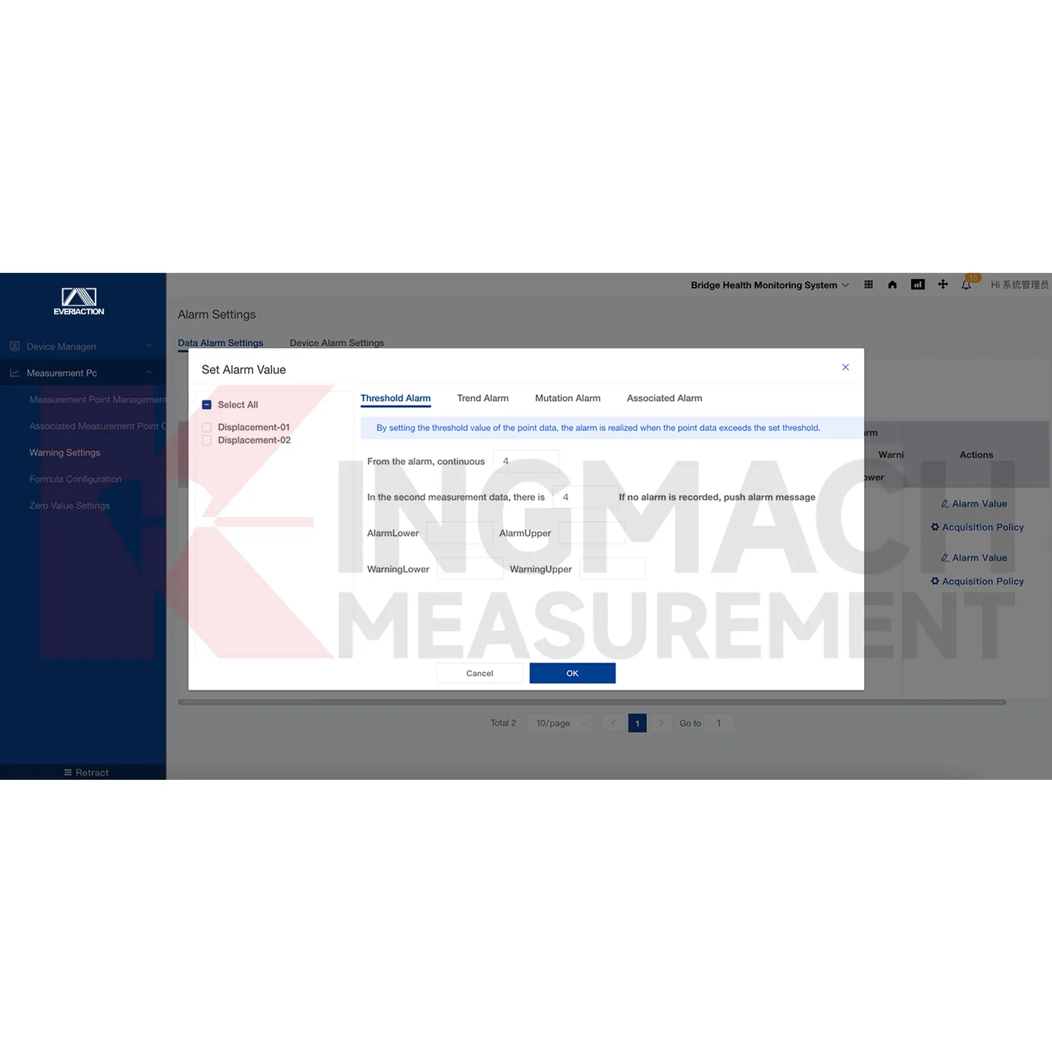 Valvontajärjestelmän ohjelmistoalustakuva 4
